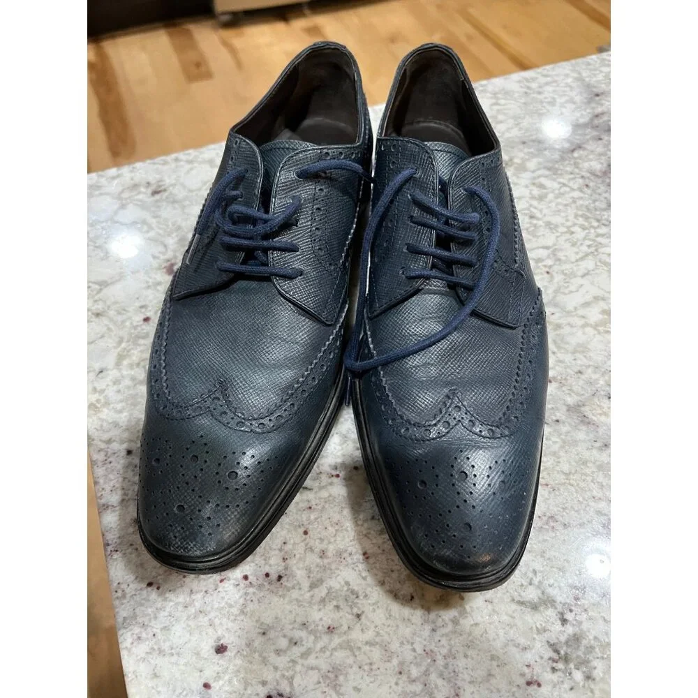 Tods Men’s Blue Leather Oxford Shoes - Size‎ 8